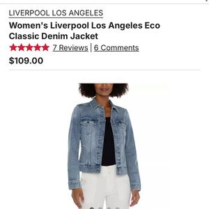 Liverpool LA denim jacket light wash